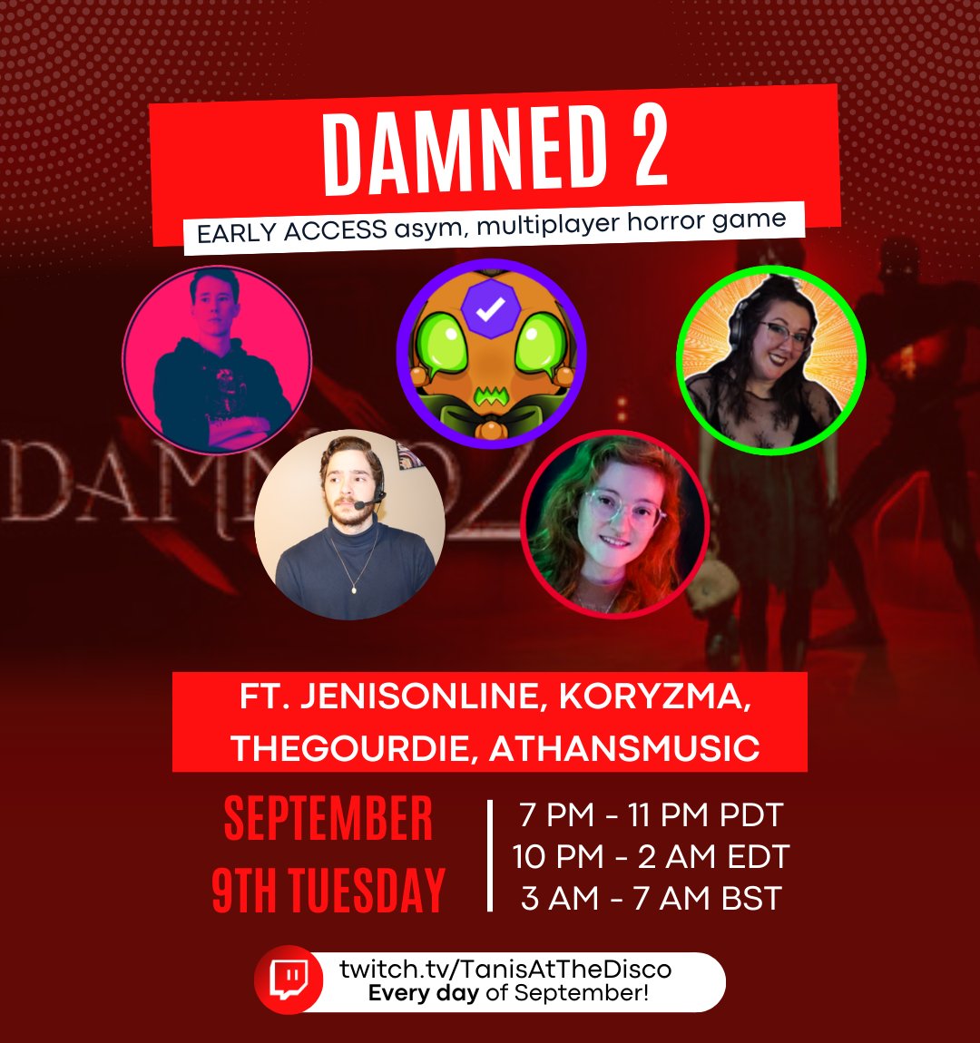 Tanis ππ β‘οΈ LVL UP EXPO π DreamHack Dallas (@tanisatthedisco) on Twitter photo LATER TODAY ITS GOING DOWN IN <a href="/NuntiusGamesInt/">Nuntius Games - International</a>'s Damned 2!
Sickest horror collab you've even seen with <a href="/JenIsOnline/">JenIsOnline β Twitchcon SD</a> <a href="/TheGourdie/">TheGourdie πβ°οΈ</a> <a href="/athansmusic/">Athan</a> <a href="/bkoryzma/">Koryzma</a> β¨οΈππ LATER TODAY ITS GOING DOWN IN <a href="/NuntiusGamesInt/">Nuntius Games - International</a>'s Damned 2!
Sickest horror collab you've even seen with <a href="/JenIsOnline/">JenIsOnline β Twitchcon SD</a> <a href="/TheGourdie/">TheGourdie πβ°οΈ</a> <a href="/athansmusic/">Athan</a> <a href="/bkoryzma/">Koryzma</a> β¨οΈππ