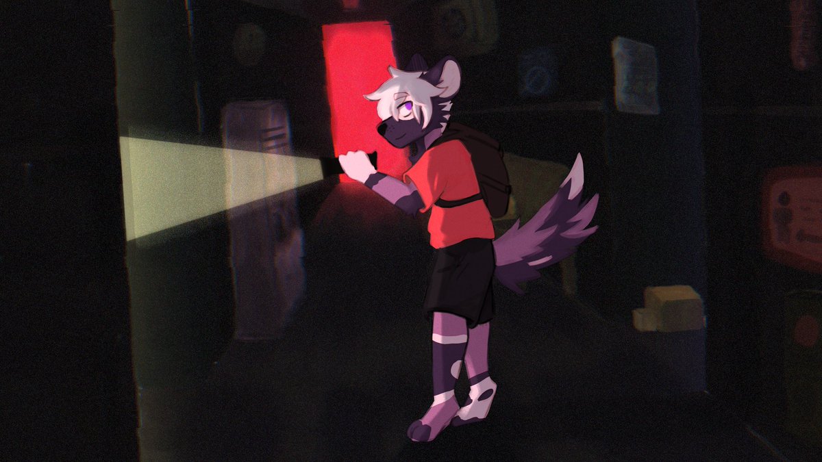 Playing horror games
#furryartist #furryarwork