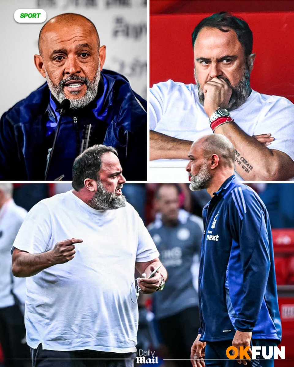 OkFunSport's tweet photo. 🚨 OFFICIAL: Nottingham Forest sack Nuno Espírito Santo ❌
✅ Kept Forest up in 23/24
✅ FA Cup 24/25 semi-final
✅ Europa League ticket
👉 But after 3 EPL games this season + clashes with board & owner Marinakis, his time is over. 💔
#OkFunSport #OKwinTV #OKFun #Nuno #Forest https://t.co/YIy6gP6sU2
