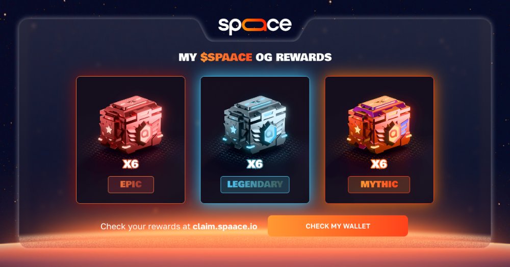 Just claimed my OG Rewards on <a href="/spaace_io/">Spaace 🟠</a> ✨
claim.spaace.io

Don’t miss yours 👆 x.com/spaace_io/stat…