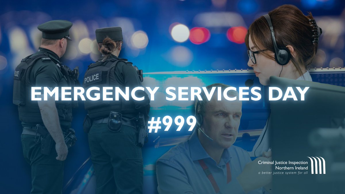 CJININews's tweet photo. On #999Day, we thank everyone working and volunteering across the emergency services for the vital role they play in keeping us safe.

CJI is committed to undertaking inspections within our remit that support better services and delivery to ensure appropriate responses. https://t.co/ag79CPt3PO