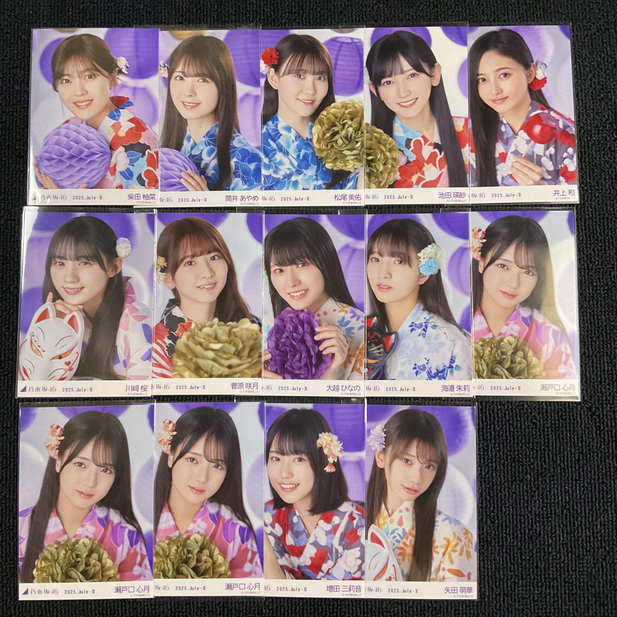乃木坂46櫻坂46日向坂46生写真トレード@浴衣神宮Tシャツサマー