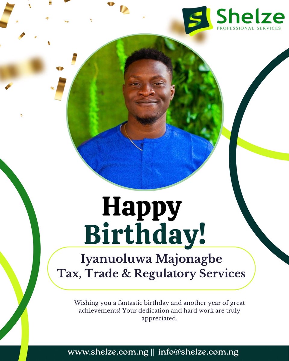 shelzeps's tweet photo. 🎉 Happy Birthday, Iyanoluwa! 🎉

Here’s to another year of growth, wins, and new opportunities. Your dedication and drive make a real impact, and we’re excited for all that lies ahead for you. 🚀✨

Cheers to greater heights! 🥂

#ShelzeCelebrates #HappyBirthday #NewWinsAhead https://t.co/55JGvp4r7G