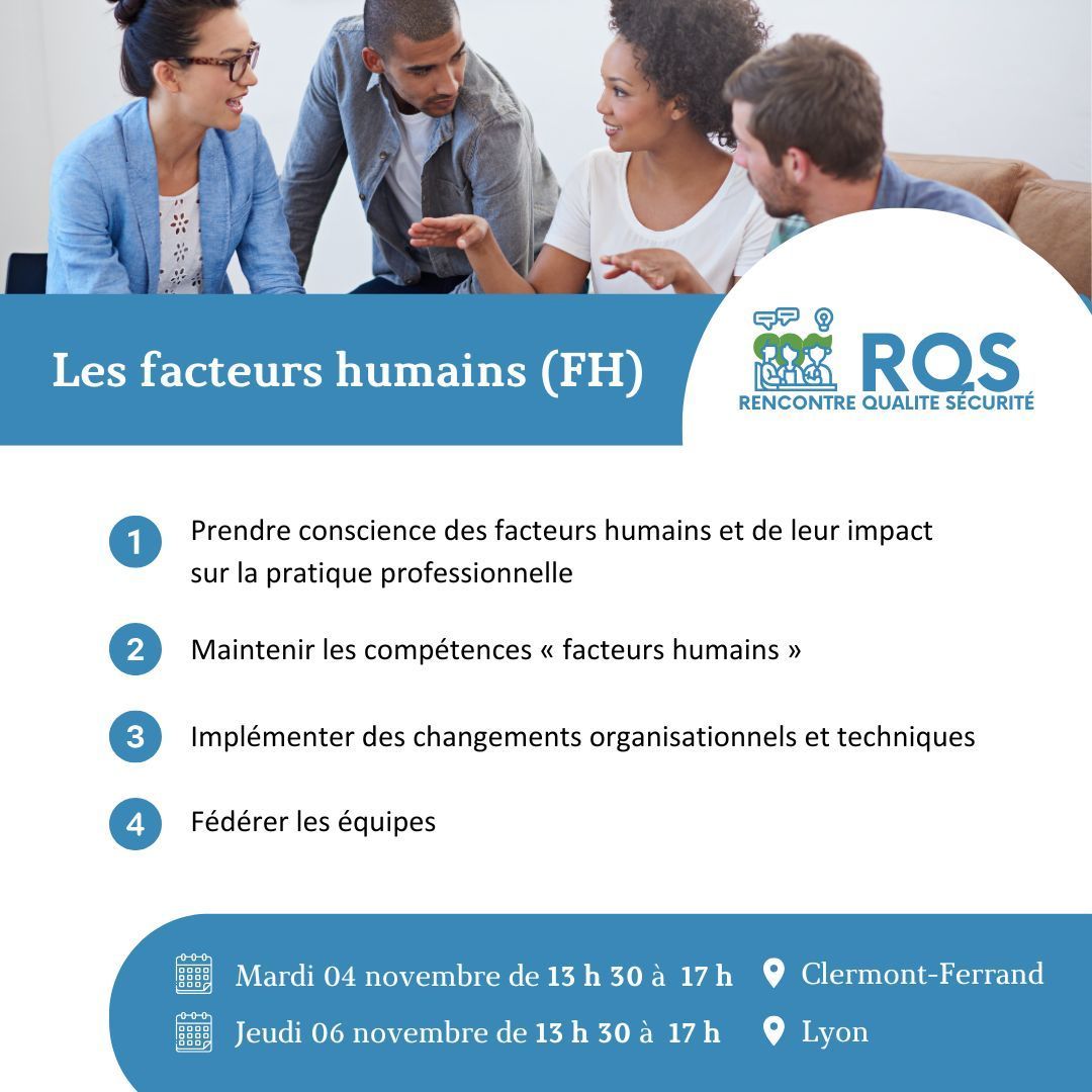 📢 𝗣𝗿𝗼𝗰𝗵𝗮𝗶𝗻𝗲 𝗥𝗤𝗦 : « Les facteurs humains (FH) »
📅 04 et 06 novembre 2025
🕘 13 h 30 à 17 h

🎯 𝗣𝘂𝗯𝗹𝗶𝗰
➡️ Encadrants
➡️ Top management

📌 𝗜𝗻𝘀𝗰𝗿𝗶𝘃𝗲𝘇-𝘃𝗼𝘂𝘀 → bit.ly/4g0q21E

#Ceppraal #ActionsCeppraal