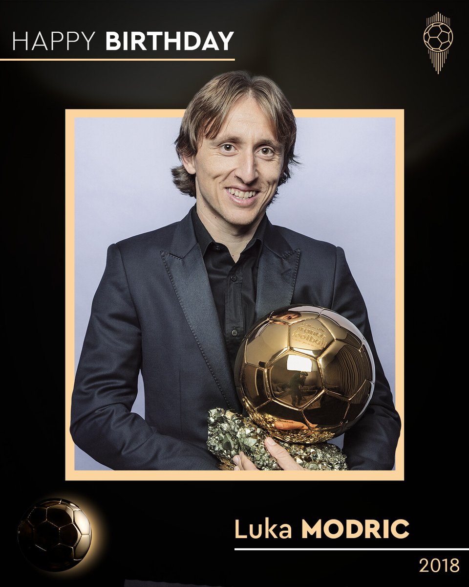 Happy birthday to the 2018 Ballon d'Or winner, Luka Modric!

#ballondor