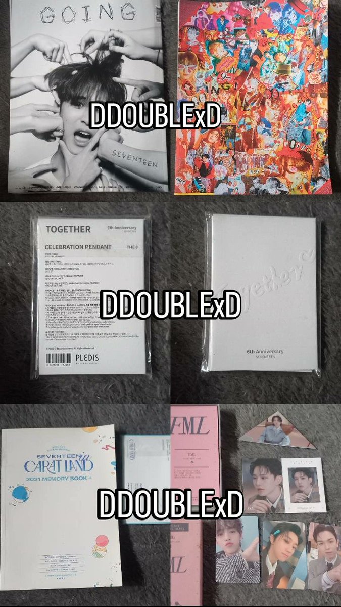 DDOUBLExD's tweet photo. [HELP RT]
‼️WTS ALL OF MY SEVENTEEN MERCH‼️

TAKE ALL ONLY 1.5JT NEGO
Aku BU banget huhuhu makanya setelah berbulan-bulan pertimbangan, aku relakan koleksiku ini😭😭

🍊 https://t.co/cZbXZDtpYk

Mau tanya2 atau liat condi boleh DM yaa, nanti pas di rumah aku kirim videonya. https://t.co/7vb5uF6Fix