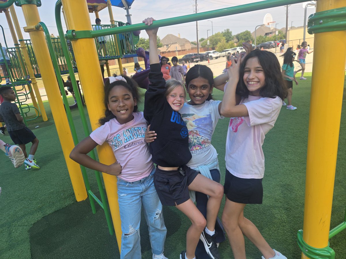 Recess! So excited to connect with friends!