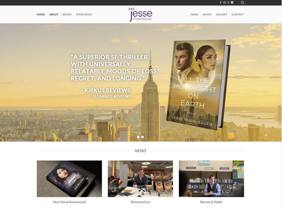 Did you know ElectraFox also creates author websites?
Check out this one for Jesse Muehlbauer at jessemuehlbauer.com
