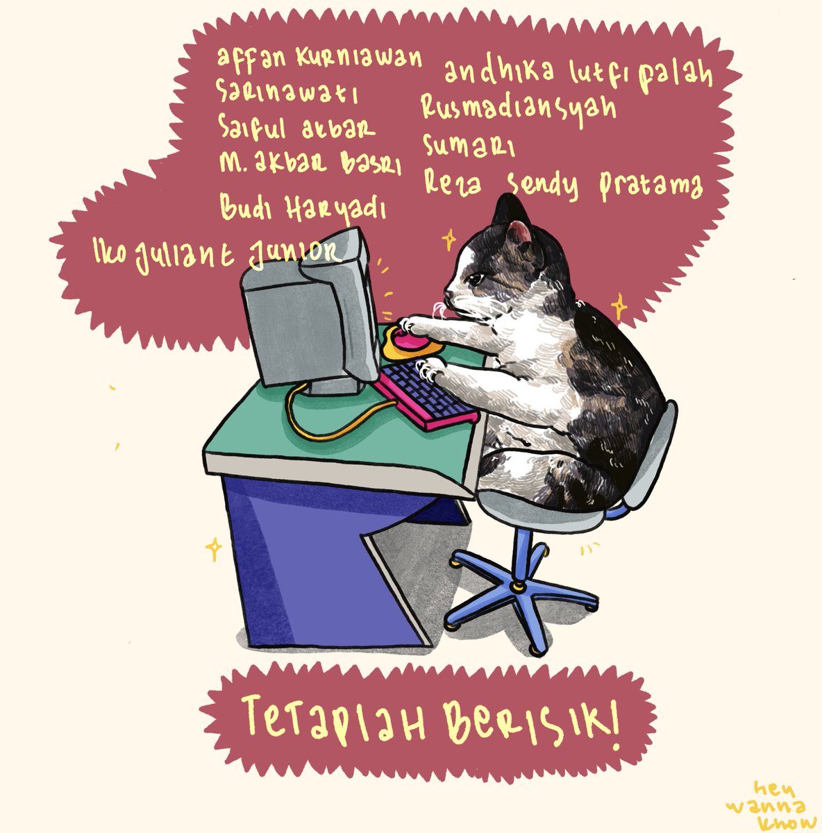 sebut nama-nama mereka serta alasan-alasan kenapa nama-nama ini ada. karena merawat ingatan adalah juga bentuk perlawanan. 

#wargajagawarga