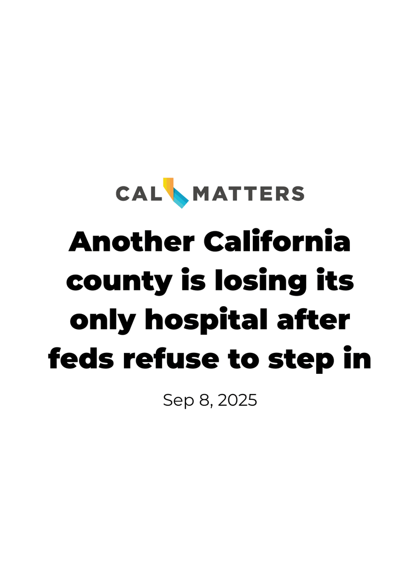 iGardon's tweet photo. UNREAL! Trump just SOLD OUT rural America again — his administration is shutting down the ONLY hospital in Glenn County. 

A rural county that voted for him by TWO-THIRDS now loses its lifeline. 

Complete BETRAYAL!! https://t.co/xE1UNRqkJP