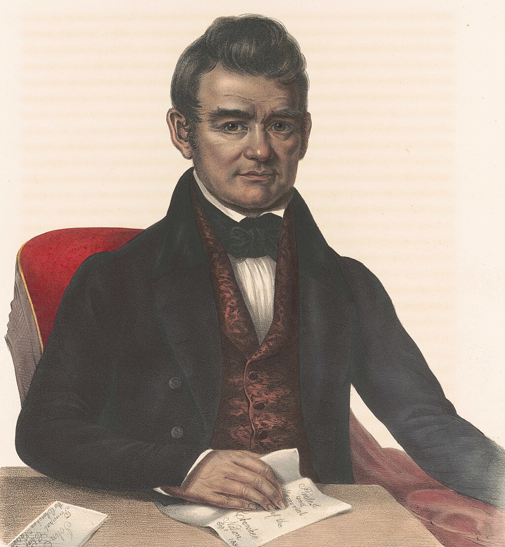 250yearsofUSA's tweet photo. 1824 in America

John Ross (A.K.A. ᎫᏫᏍᎫᏫ), literally  'Mysterious Little White Bird' led the Cherokee nation through tumultuous events, beginning with his petition to the Federal Government in 1824 for the Cherokee to keep their lands in Georgia. https://t.co/rivuS2lJB0