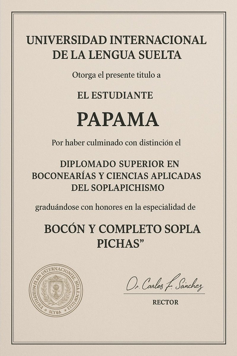 NoisyMorado's tweet image. Felicitaciones @PAPAMA674449 

No cualquiera se gradúa con Honores en ser tan pero tan sopla Gorros

Como emprendímiento cómprese una maquinita de moler hielo y venda copos con el iceberg que tienen en el pecho, PECHOS FRÍOS 🧊🍧❄️☃️🥶🥶🥶🥶

#diminutos