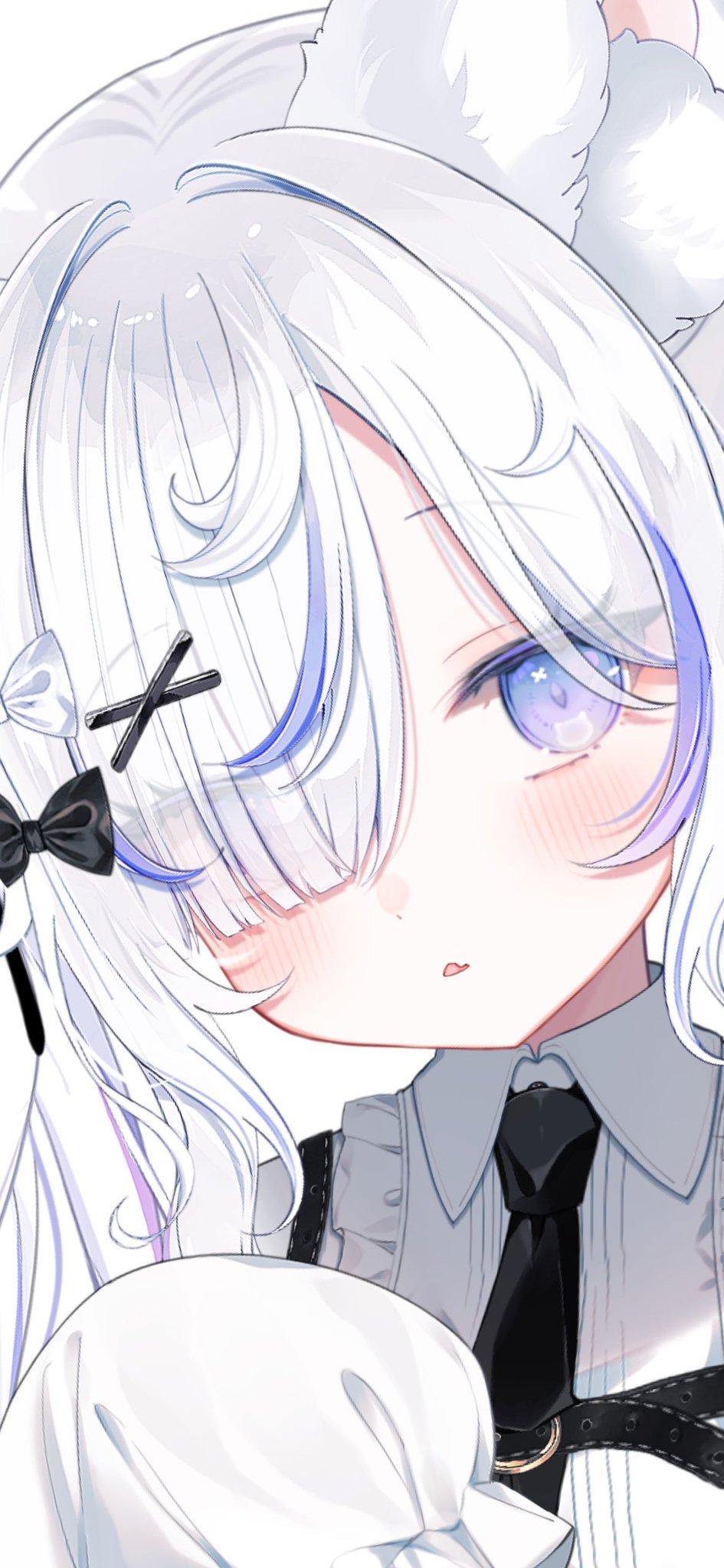 イラスト原画　見上げる表情がとても可愛らしい「猫の関心事」 猫ちゃん98：いろんな表情イラスト - No: 24048358｜無料