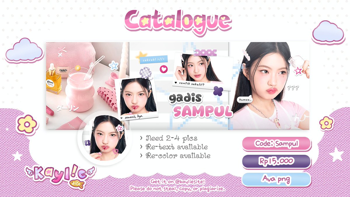 kayliesite's tweet photo. help RT pls,  gomawo ͏͏͏ ͏͏♥︎ ˙  (˶˃ ᵕ ˂ )  ⑅

Hai! Aku open titipan OPTIP LAYOUT spesial 9.9 ada potongan Rp4k untuk kedua katalog baruku, "Pocket" &amp; "Sampul" ☘️🎒 Cek detailnya di reply yaa! Neeways, beberapa layout ini ufs 🧸 #zonauang https://t.co/8smhF6sE7T