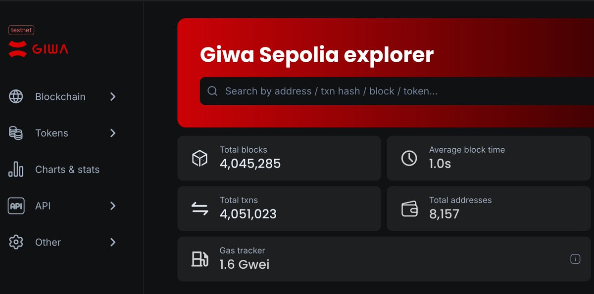 韩所 Upbit 搞的以太坊L2链 GIWA  

现在官网已经可以进了，目前是测试网

可以先领水
faucet.giwa.io

后续会有官方swap、桥和giwa钱包出来

还会有链上证明Dojang和类似ENS域名的GIWA ID

现在测试网阶段，用户参与角度不多

文档上面基本也都是面向开发者的