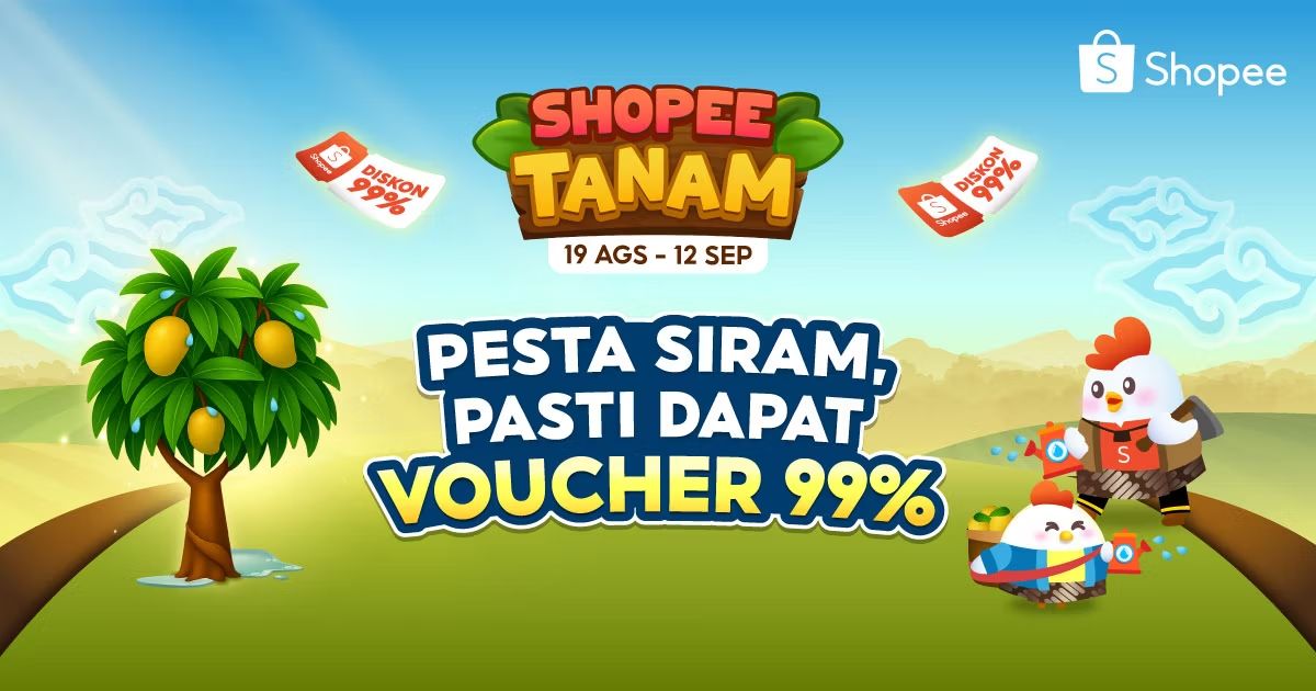 Yuk Saling Siram Untuk Dapat Voucher Diskon 99%! Klik di sini >> shp.ee/covje093sxb
