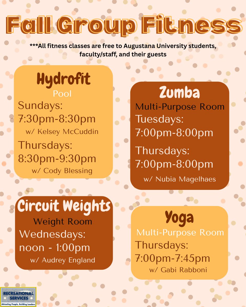 Fall Group Fitness Classes are here!!! 😍😍😍