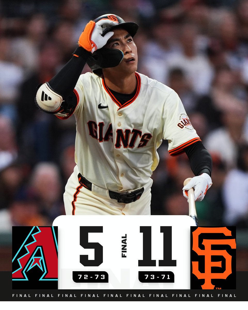 MLB's tweet photo. Jung Hoo Lee hits one of the five @SFGiants home runs. https://t.co/CRnTOCzHkI