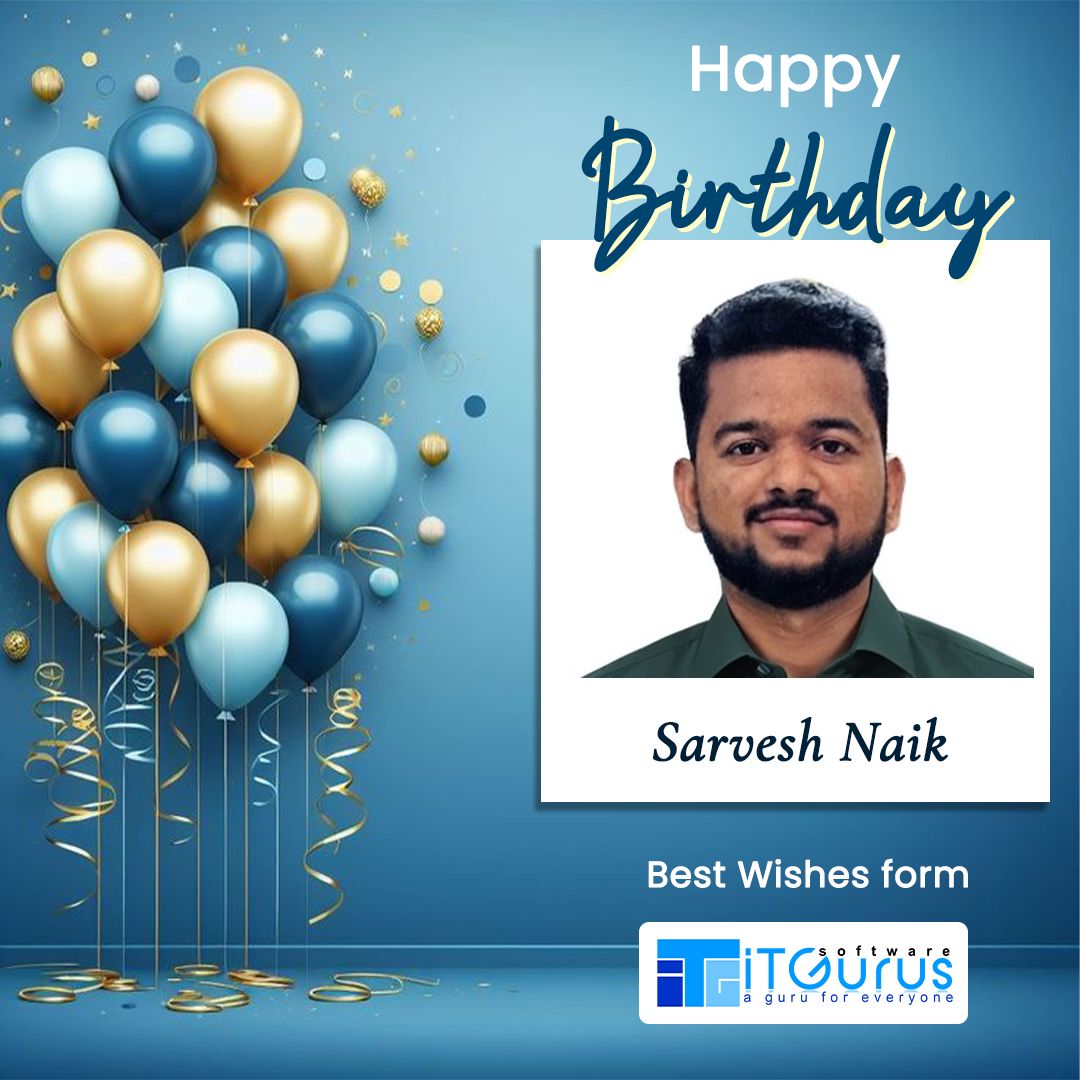 itgurussoftware's tweet image. Celebrate big, laugh lots, and make unforgettable memories on your special day.
Happy Birthday to @ Sarvesh Naik from Team iT Gurus Software!
#birthday #birthdaycake #birthdayparty #birthdaycakes #birthdayballoons #birthdaydecoration #happybd #happybday #birthdayinoffice