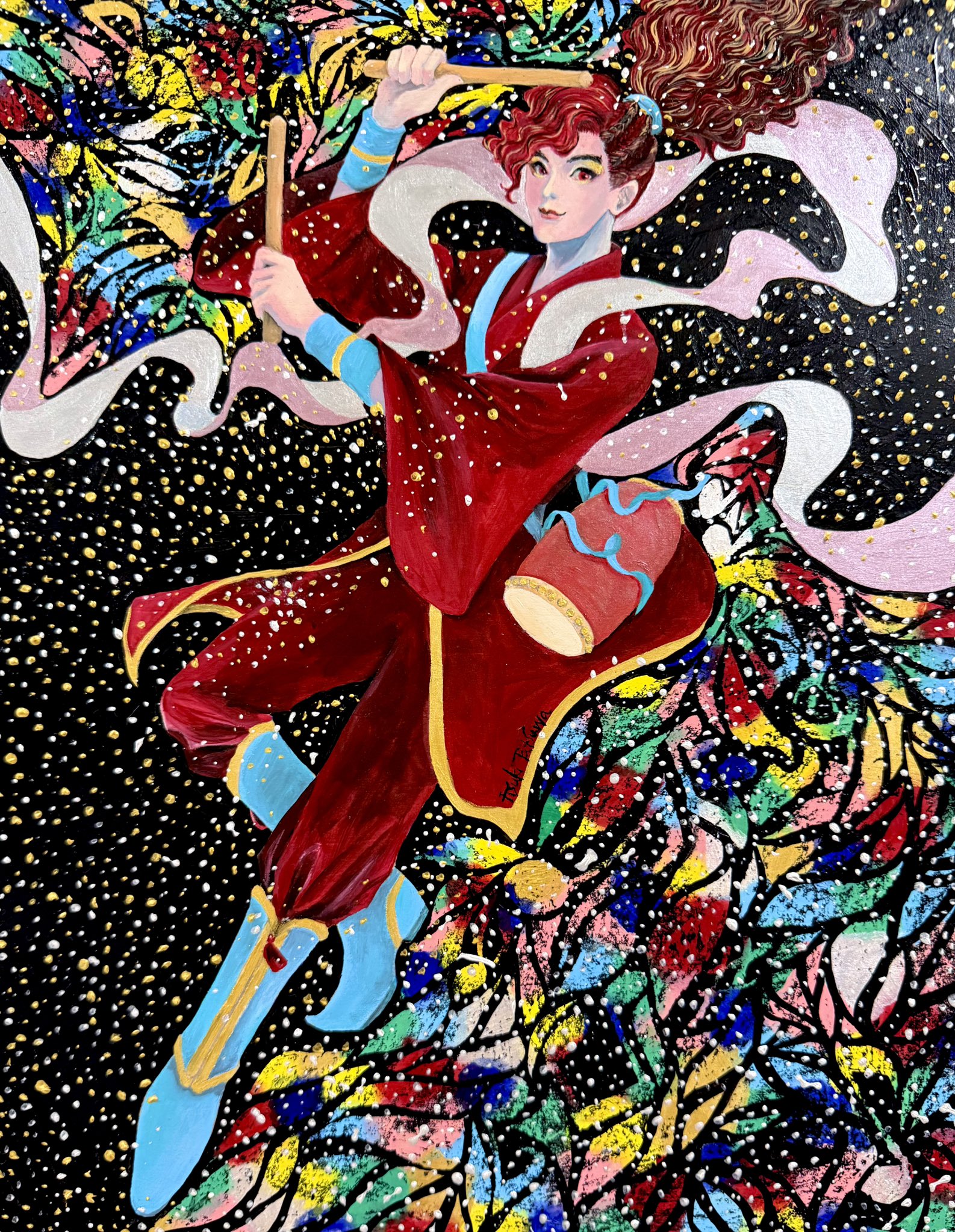 絵画作品　木製パネル　ミロク＆メタトロンのエネルギーアート 絵画作品 木製パネル ミロク＆メタトロンのエネルギーアート