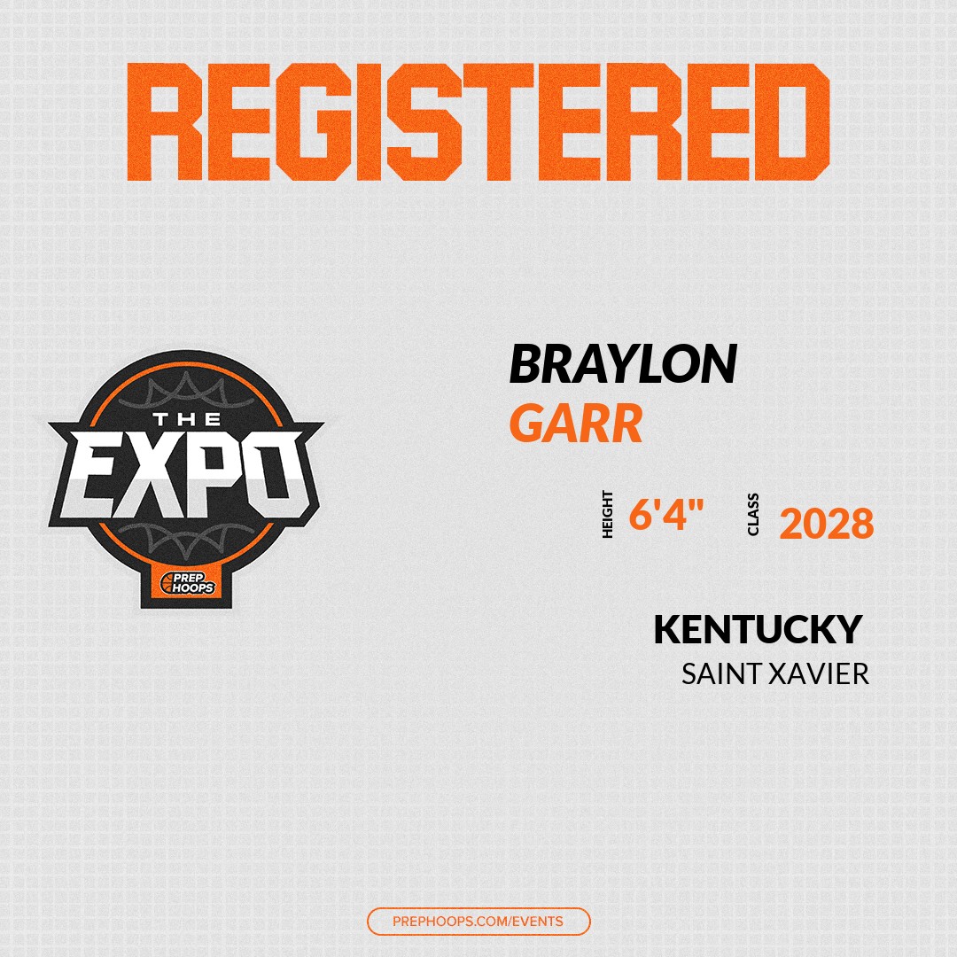 Prep Hoops Kentucky (@prephoopsky) on Twitter photo Welcome Class of 2028 Braylon Garr (<a href="/braylongarr/">Braylon Garr</a>) of Saint Xavier HS to the <a href="/PrepHoopsKY/">Prep Hoops Kentucky</a> Showcase @ MidAmerica Sports Center East.
🔥🏀 #PHExpoKY 🏀🔥
Register NOW! 👇
events.prephoops.com/e/1560/registe… Welcome Class of 2028 Braylon Garr (<a href="/braylongarr/">Braylon Garr</a>) of Saint Xavier HS to the <a href="/PrepHoopsKY/">Prep Hoops Kentucky</a> Showcase @ MidAmerica Sports Center East.
🔥🏀 #PHExpoKY 🏀🔥
Register NOW! 👇
events.prephoops.com/e/1560/registe…