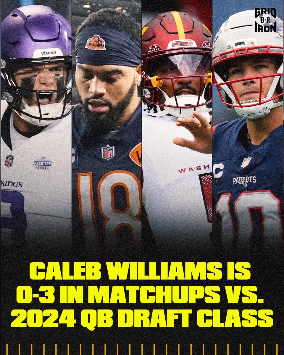 Caleb Williams has now lost to 

Jayden Daniels
Drake Maye
J.J. McCarthy