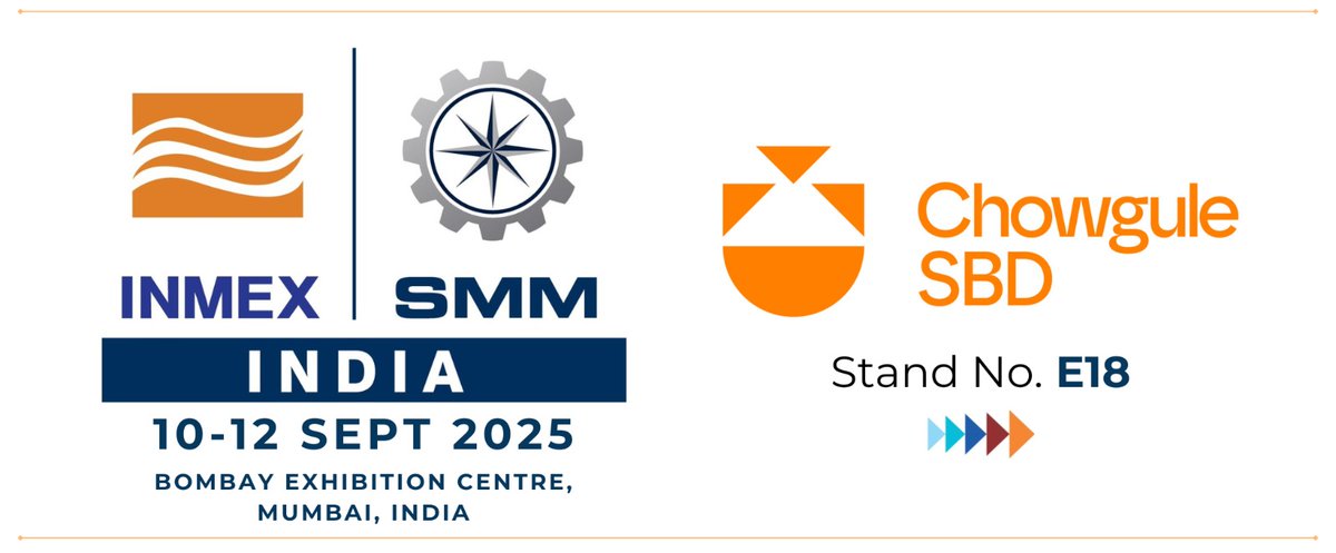 Join us at INMEX India 2025 from 10–12 Sept at Bombay Exhibition Centre, Mumbai.
Catch us at Booth E18 to explore our shipbuilding capabilities, innovations &amp; sustainable marine solutions
#INMEXIndia2025 #Shipbuilding #MaritimeIndustry #SustainableShipping #ChowguleSBD #Mumbai
