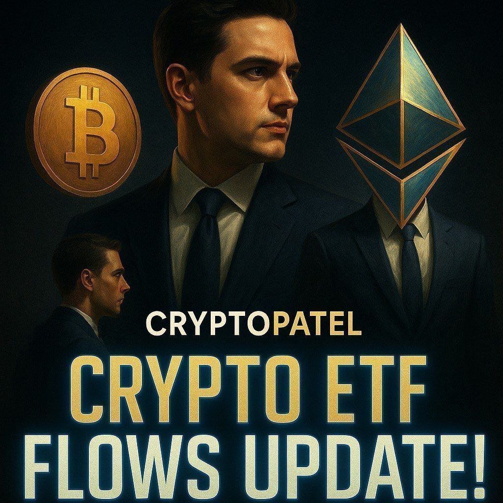 CryptoPatel's tweet image. 🚨 ETF Flow Update

Yesterday’s numbers show a clear contrast:

▪️Spot Bitcoin ETFs saw strong net inflows of $364.3M
▪️Spot Ethereum ETFs recorded net outflows of $96.7M