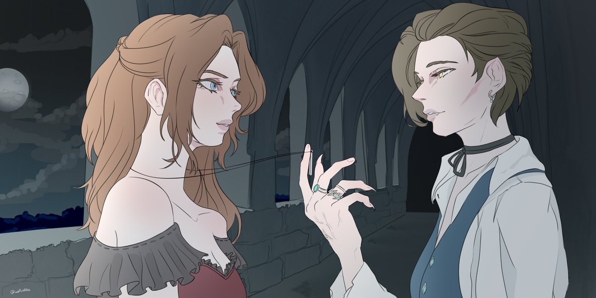 Vampire Jill Valentine x Huntress Claire Redfield #clairejill