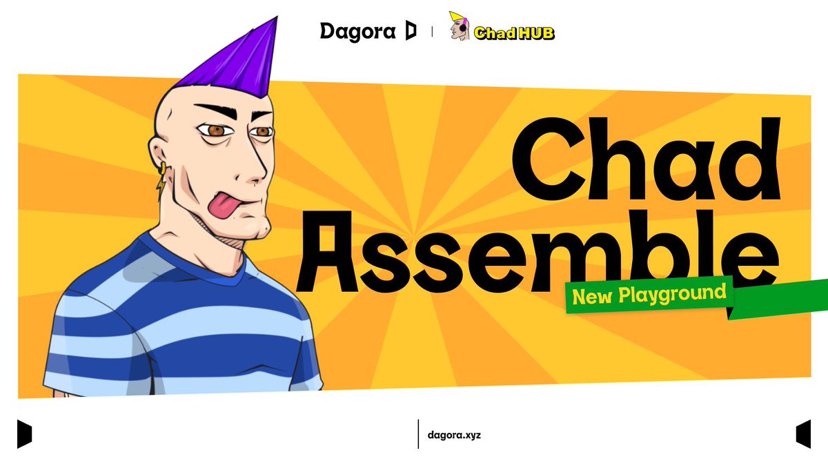 Dagoraxyz's tweet photo. NEW PLAYGROUND ANNOUNCEMENT
🧢 Chad Assemble – Phase 1 by @Chad_HUB

DAO-born. Backed by @EFihubdotio. 
Powered by pure Chad energy.

Your NFT. Your Voice. Your Chad.
The Chadness is assembling… don’t miss out!