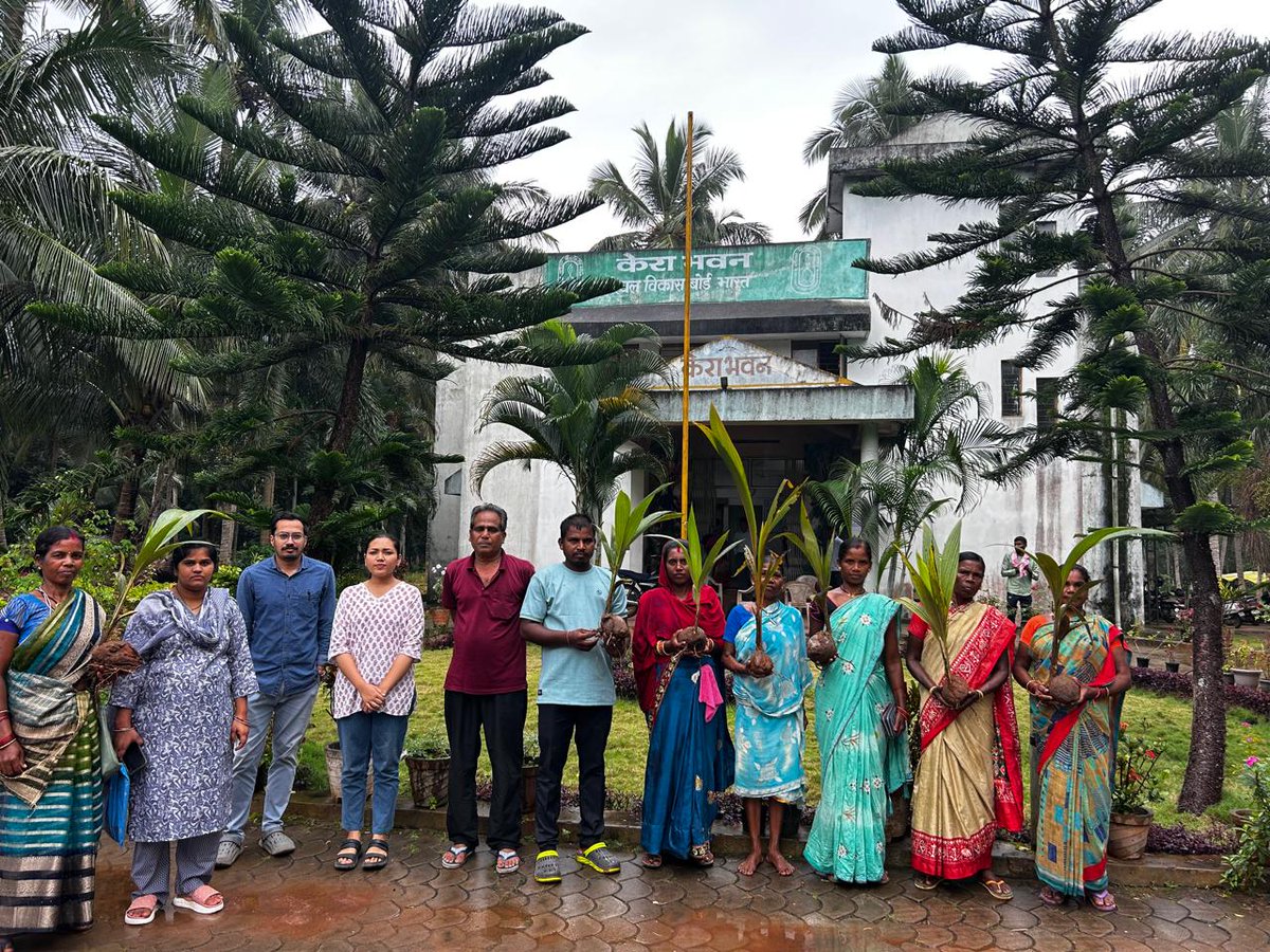 CoconutBoard's tweet image. Coconut seedlings distributed to SHG women members of Kondagaon district under the AEP scheme at DSP Farm, Kondagaon. 
 #WomenEmpowerment  #CoconutDevelopment