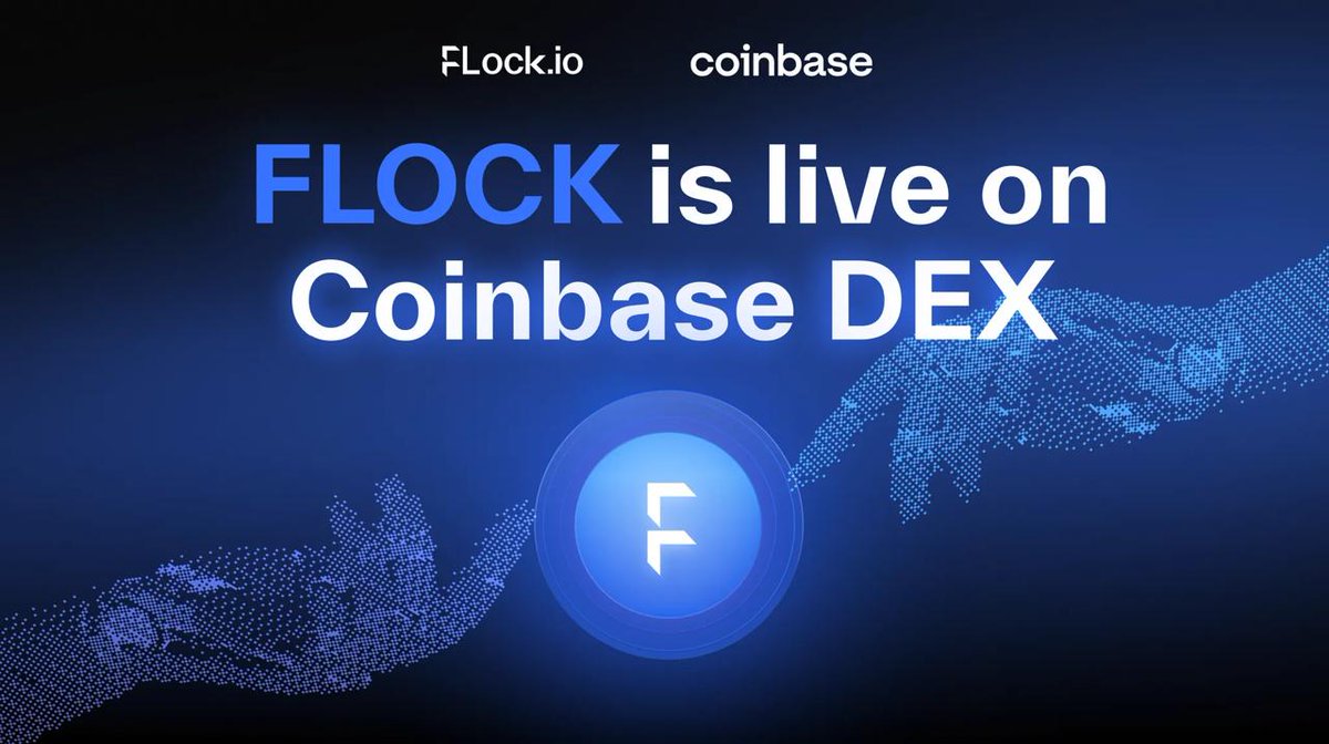 flock_io's tweet image. Big news for DeFi traders!
$FLOCK is officially listed on @coinbase DEX and @CoinbaseMarkets.
You can now transfer $FLOCK from @base and trade it on Coinbase.
Another step forward for decentralized AI.