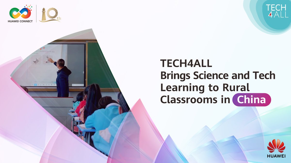 TECH4ALL is transforming small rural classrooms in Ningxia into spaces of discovery, where students learn coding, robotics &amp; teamwork, letting big dreams of science &amp; space take flight!

Stay tuned for more TECH4ALL initiatives at HUAWEI CONNECT 2025 in Shanghai. https://t.co/G9i4s0jW2p