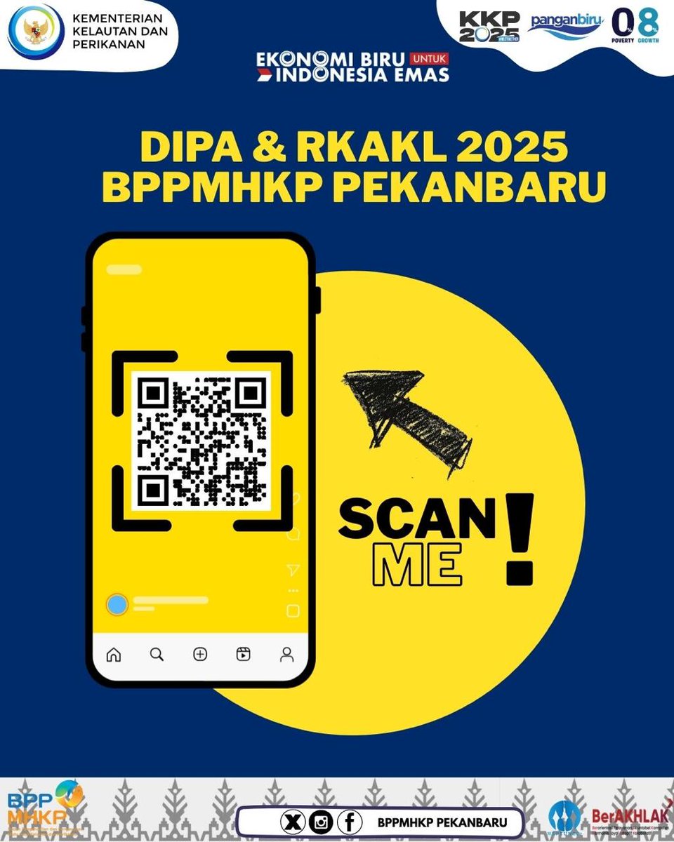 Hallo  #sahabatbahari 

Berikut DIPA dan RKAKL 2025 Badan Mutu KKP Pekanbaru. Yuk di scan😊

#PanganBiru
#2025KKPRiseTogether
#EkonomiBiruUntukIndonesiaEmas
#SaktiWahyuTrenggono 
#KKPGOID
#BadanMutuKKPInformatif
#BringSafetyThroughQuality