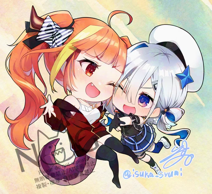 昔アンソロ参加させていただいた時に描いたかなココ。 ばちばちにかわいい #みかじ絵 #かなたーと