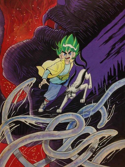 「サイファー」、根気よく1人で描いてました。 44歳の時の連載マンガです。
