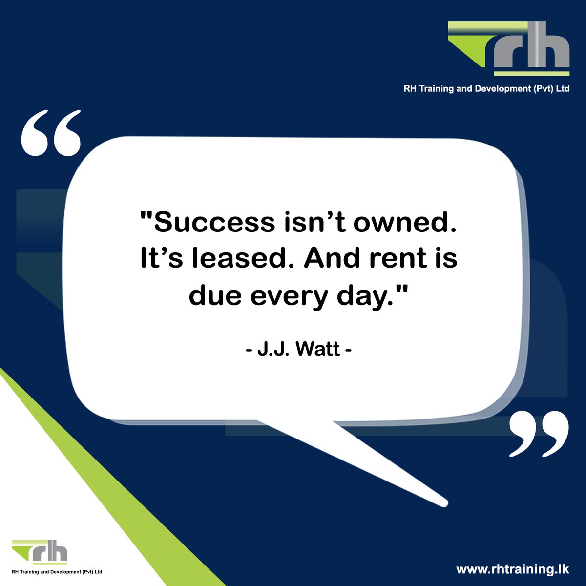 RHtraining's tweet image. Quote of the Day 🌟
Visit rhtraining.lk/programmes for more details on upcoming Training sessions
Pubudu Perera - 0775200333
#trainingprogramme #training #rhtraining #corporatetraining
