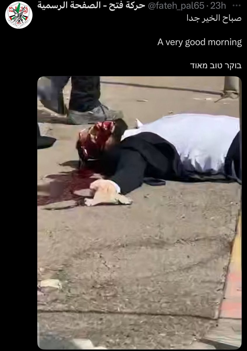 EasternVoices's tweet photo. 🔴
Abu Mazen, head of the Palestinian Authority and leader of Fatah, claims to condemn the Jerusalem terror attack.

Meanwhile, Fatah’s official X account, under his leadership - is openly praising it.

The hypocrisy couldn’t be clearer. Biggest frauds in history! https://t.co/SyRPKVnARY
