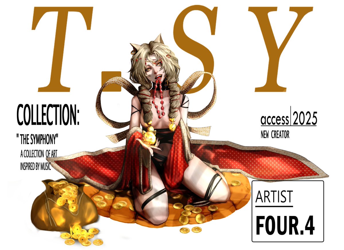 Morning everyone!

Minted an art collection today ''THE SYMPHONY''

I used this old artwork and turn it into a magazine style for the art collection's thumbnail😬