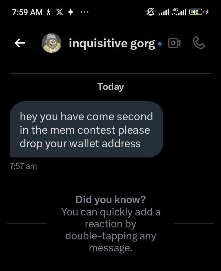 lumora_base's tweet image. Guys I came second in the Gorg meme contest 🎆.
Thank you @inquisitivegorg , I have received my sol reward.

Thank you everyone for your support, @kreativelite @Sam0MetaX @kreativeconclavehub