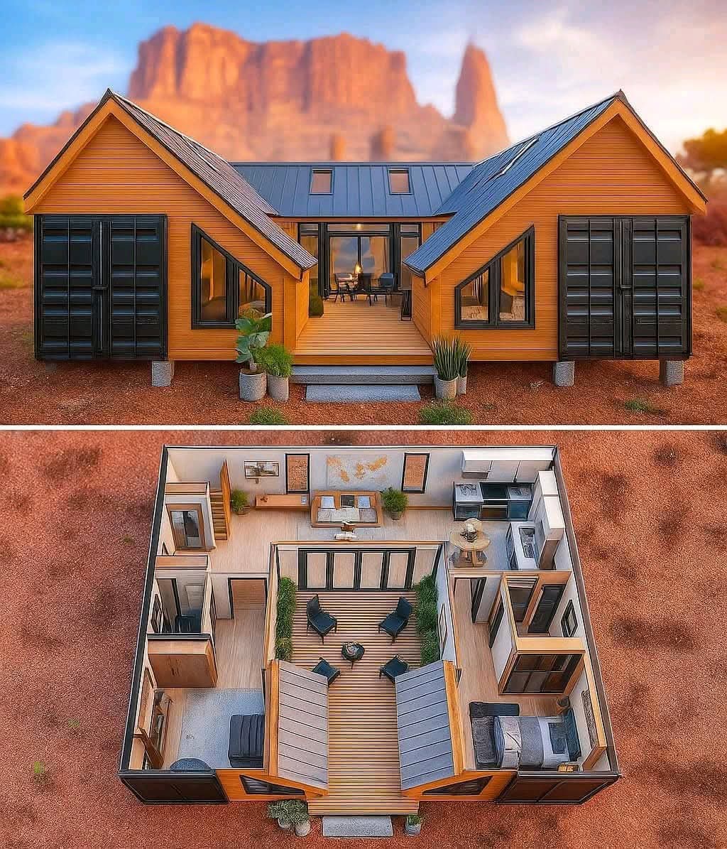 WeltecSteelsFab's tweet photo. A modern container home with a clean white exterior, elevated on concrete blocks, featuring large cutouts for windows and doors, set in a natural green landscape.🏡🥰 https://t.co/k90PBwSCrl