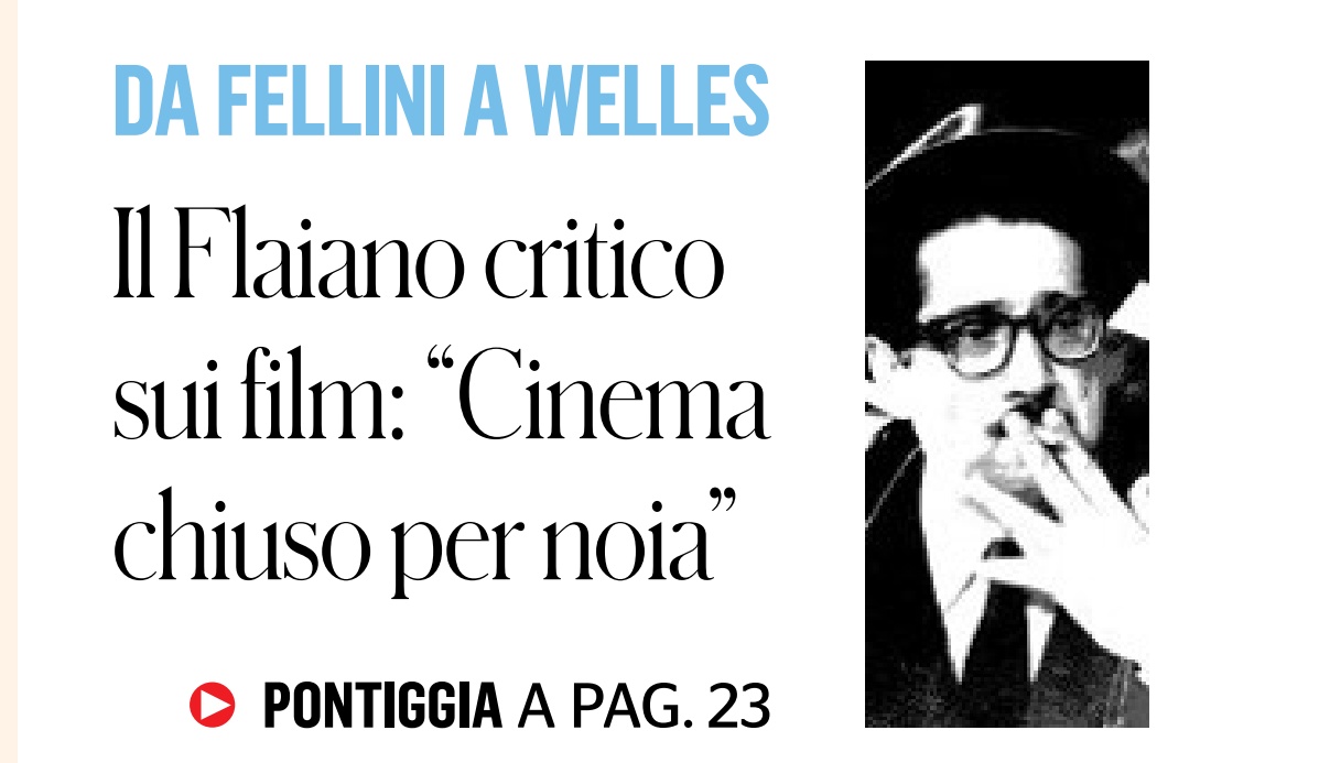 Ennio prega per noi critici peccatori. Sul <a href="/fattoquotidiano/">Il Fatto Quotidiano</a>, il #Flaiano in sala.