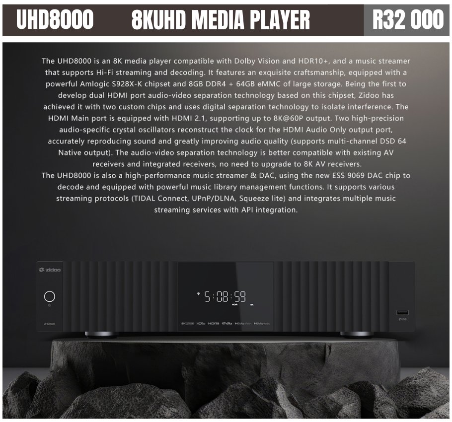 Justin53080250's tweet photo. Discover the future of home entertainment with the new Zidoo media players! Exceptional quality, unbeatable prices, don't miss out! https://t.co/DdCGmBgks1