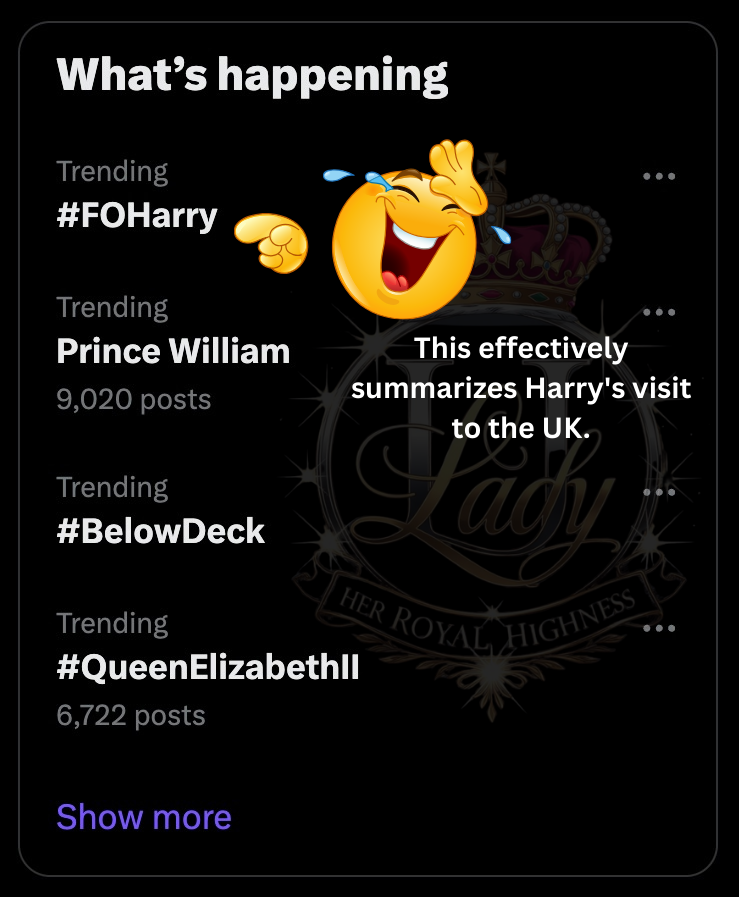 HRHLadyJ's tweet image. Well, would you look at that—your optics, Harry. #FOHarry 👀🤣