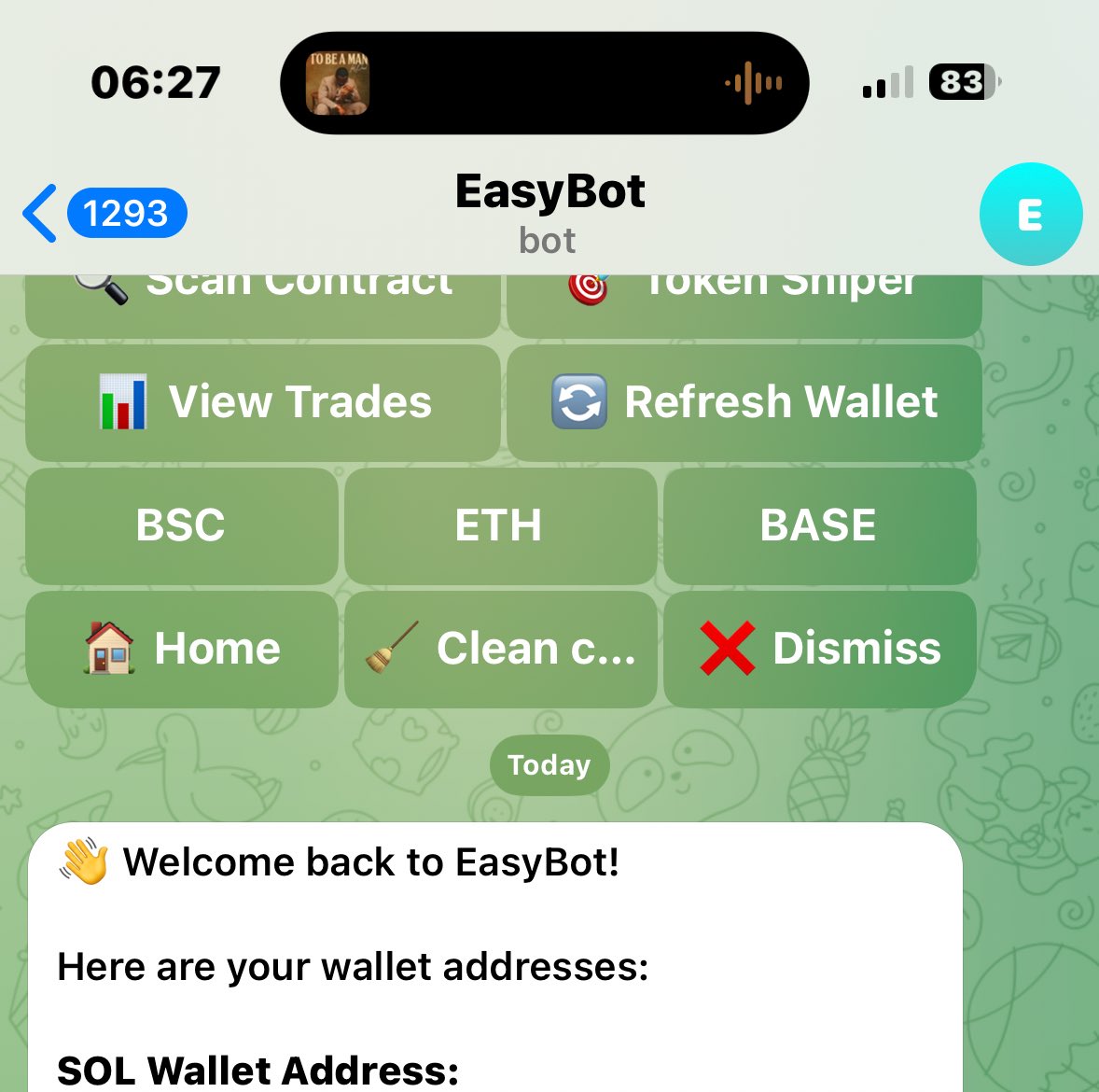 IamKunms's tweet image. Gm guys

I found a trading bot that will be of benefit for you guys and im here to share.

What Is Easy Bot?

Easy Bot (also known as “EASYbot” or “Easy Sniper”) is a Telegram based cryptocurrency trading bot designed to simplify and speed up your crypto trading experience.…