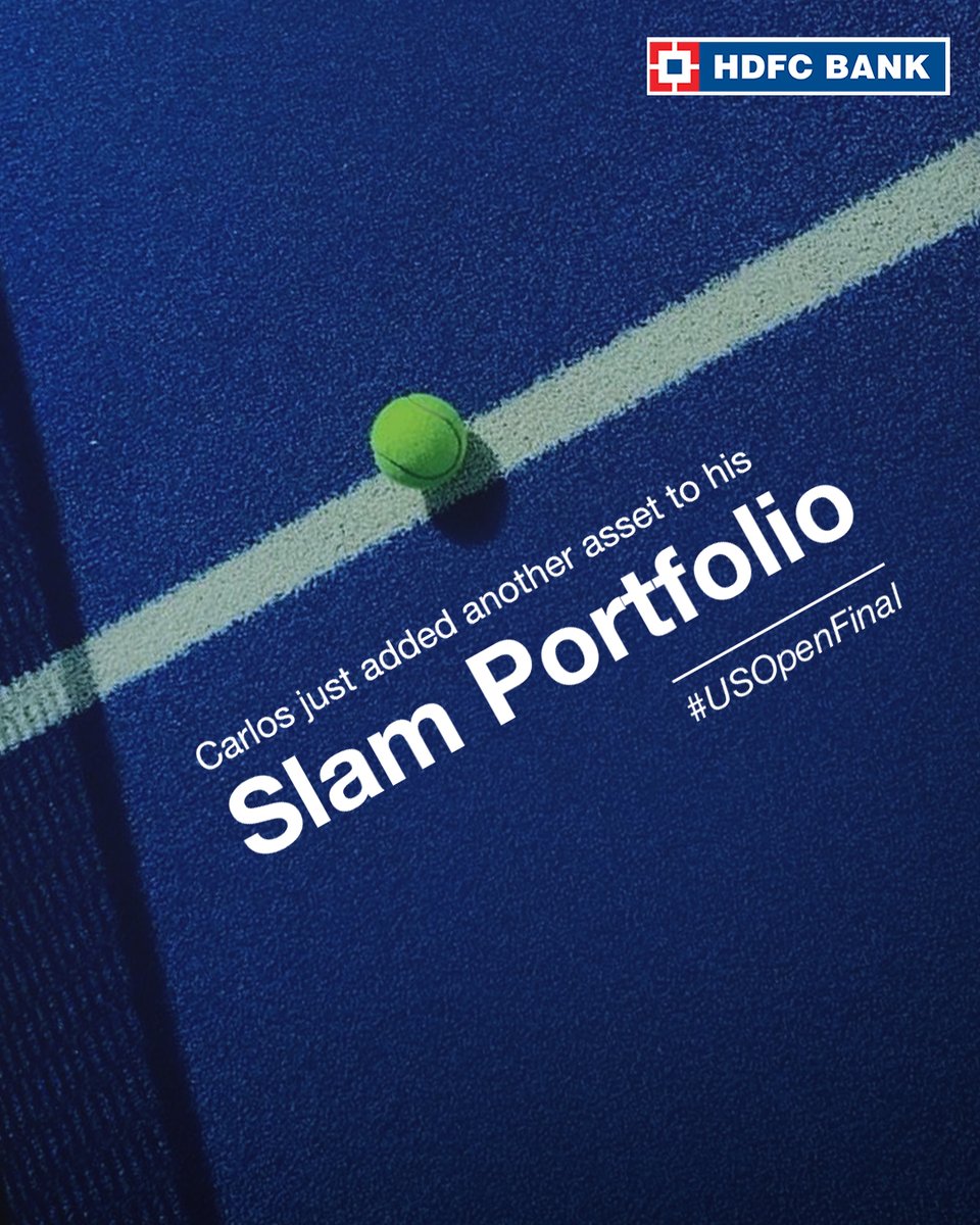 HDFC_Bank's tweet image. Congratulation Carlos✨

#USOpenFinal #CarlosAlcaraz #Champion #USOpen #Tennis #GrandSlam #USOpen2025