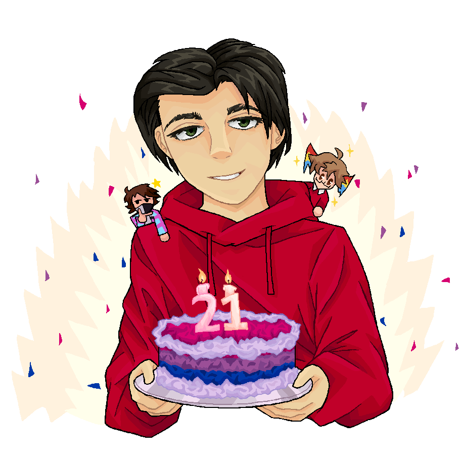 Цьому хлопу вже виповнився двадцять один рочок🥳🥳
Дякую всім, що ми вже два роки разом живем це життя тут, за підтримку моєї творчості, і дякую всім що ви в мене є)
Люблю вас всіх❤❤❤
#украрт