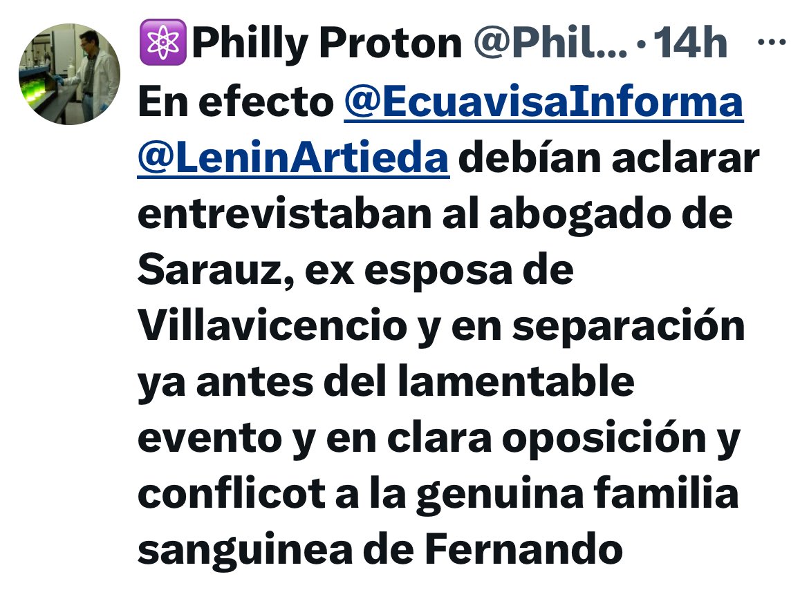 elinformante84's tweet image. @EcuavisaInforma entrevista Hugo Espin y lo presenta como abogado de las hijas de @VillaFernando_ , algo que no es verdad.. #Espin es abogado de @VeroSarauzP 

El abogado de las hermanas Villavicencio es @MiPanaPato