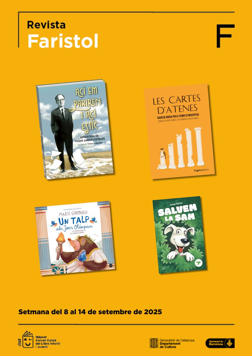 En temps de novetats i nous inicis, Faristol us acompanya amb bon criteri!

Cada setmana, noves crítiques
Una base de dades de 5.500 títols
Un potent cercador per edat, puntuació, any...
Un equip de crítics LIJ que duu una tasca permanent de seguiment

Crítiques de la setmana 👇