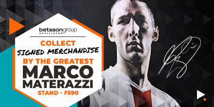 Marco Materazzi at SBC Summit Lisbon 2025 ⚽🔥

📍 Join us at Stand F590 from September 16–18 for signed memorabilia you won’t find anywhere else.🎁✨

#SBCLisbon #MarcoMaterazzi #BetssonGroup #BetssonGroupAffiliates #FootballLegend #Networking  #SignedFootballMerchandise